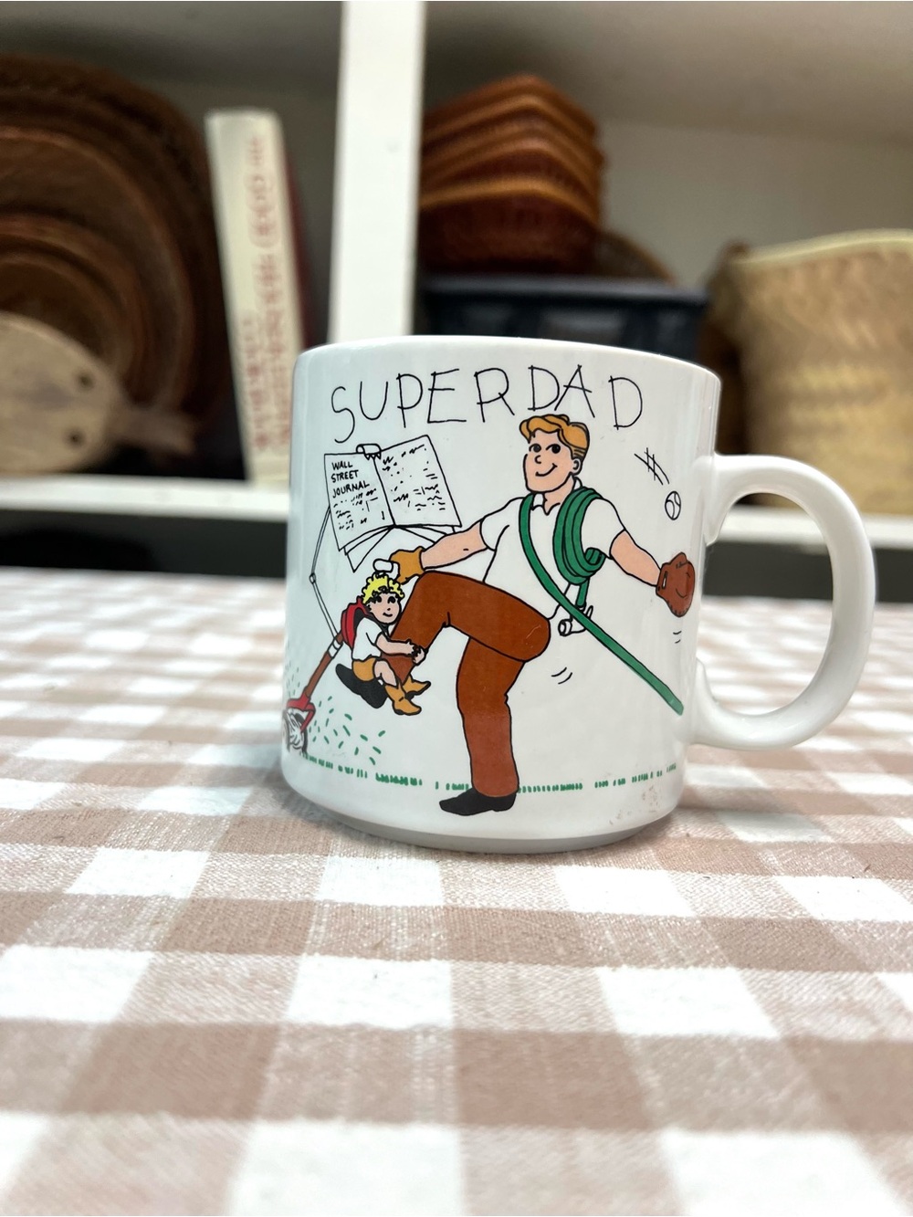 Vintage Russ mug super dad gift cup